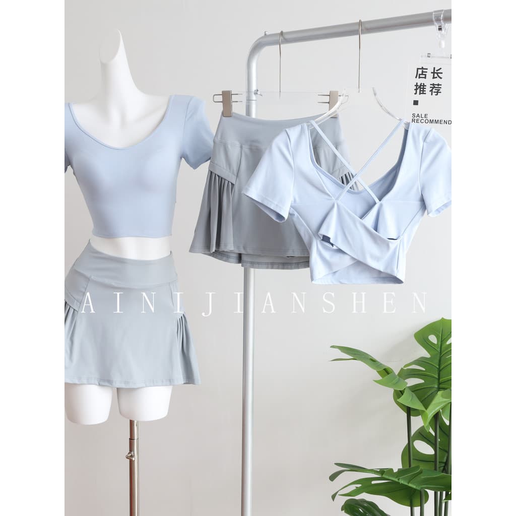 Lindas costas roupas de Yoga de manga curta mais magro olhar verão respirável sem costas correndo esportes Pilates topo