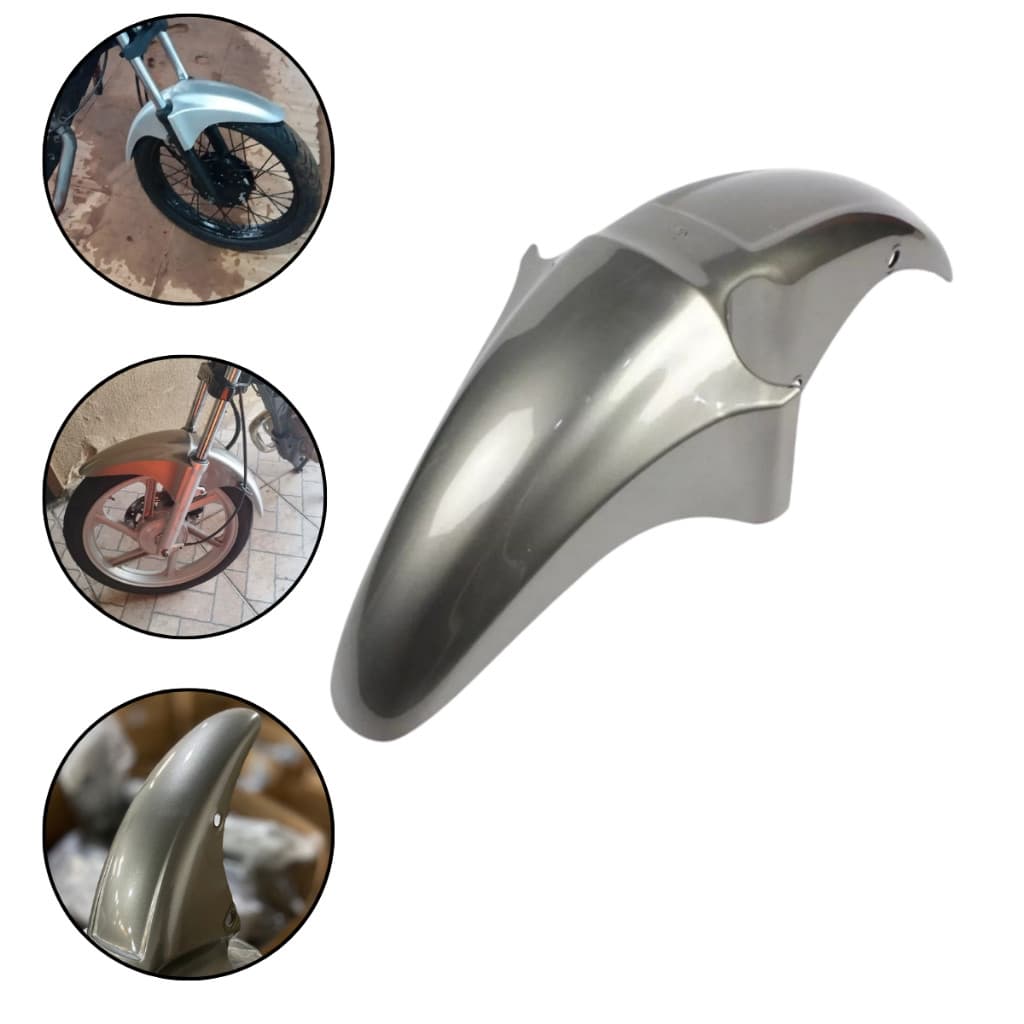 Paralama Dianteiro Titan 150 Prata Cinza 2006 2007 2008 Pintado Envernizado