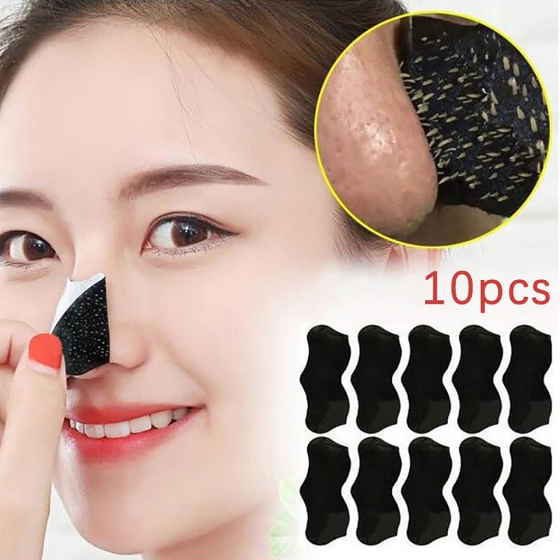 10 Pçs Nariz Removedor De Cravo Máscara Limpeza Profunda Encolher Poros Acne Tratamento Cuidados Com A Pele Pontos Preto