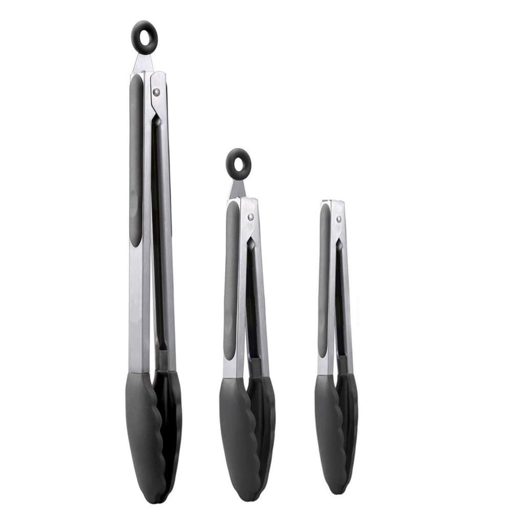 Pegador de Alimentos em Silicone com Cabo Inox – Multiuso