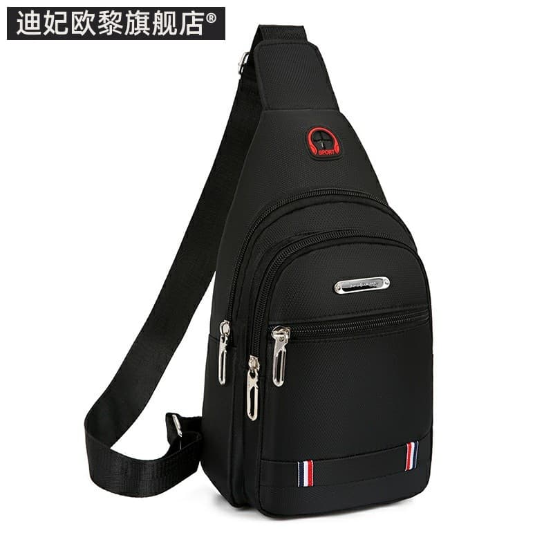 Saco de peito masculino versão coreana na moda lona Casual esportes pequena mochila Oxford pano ombro saco do mensageiro