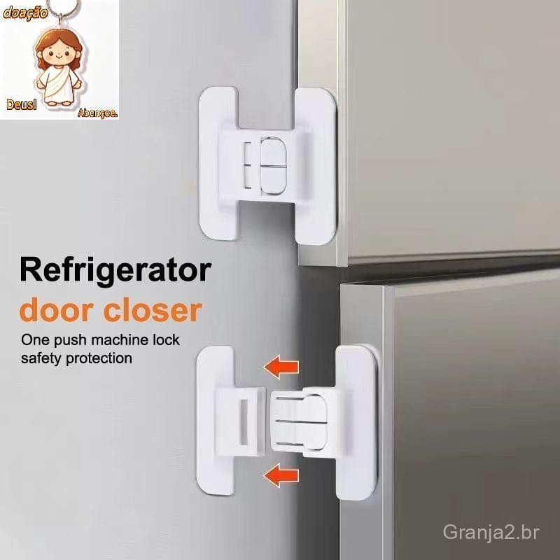 Novo 5 Peças Trava de Segurança para Geladeira Trava de Porta de Freezer Trava Multifuncional Protetor Infantil 1863