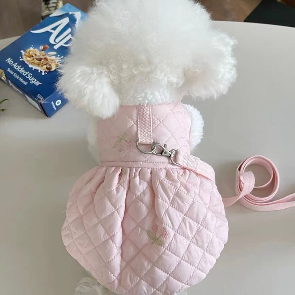Roupas para animais de estimação outono inverno novo estilo escovado acolchoado tração fivela colete Teddy Bichon cão ga