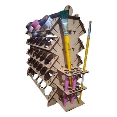 Suporte Organizador P/ Tinta De Tecido/pva Acrilex/Daiara 60ml  E Pinceis - SPT26