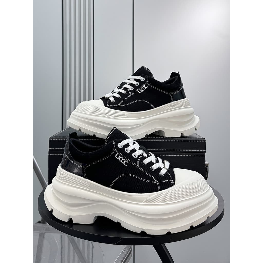 Invisível 7CM altura interna aumentando sapatos masculinos 2026 primavera novo estilo Super quente lona papai sapatos ni