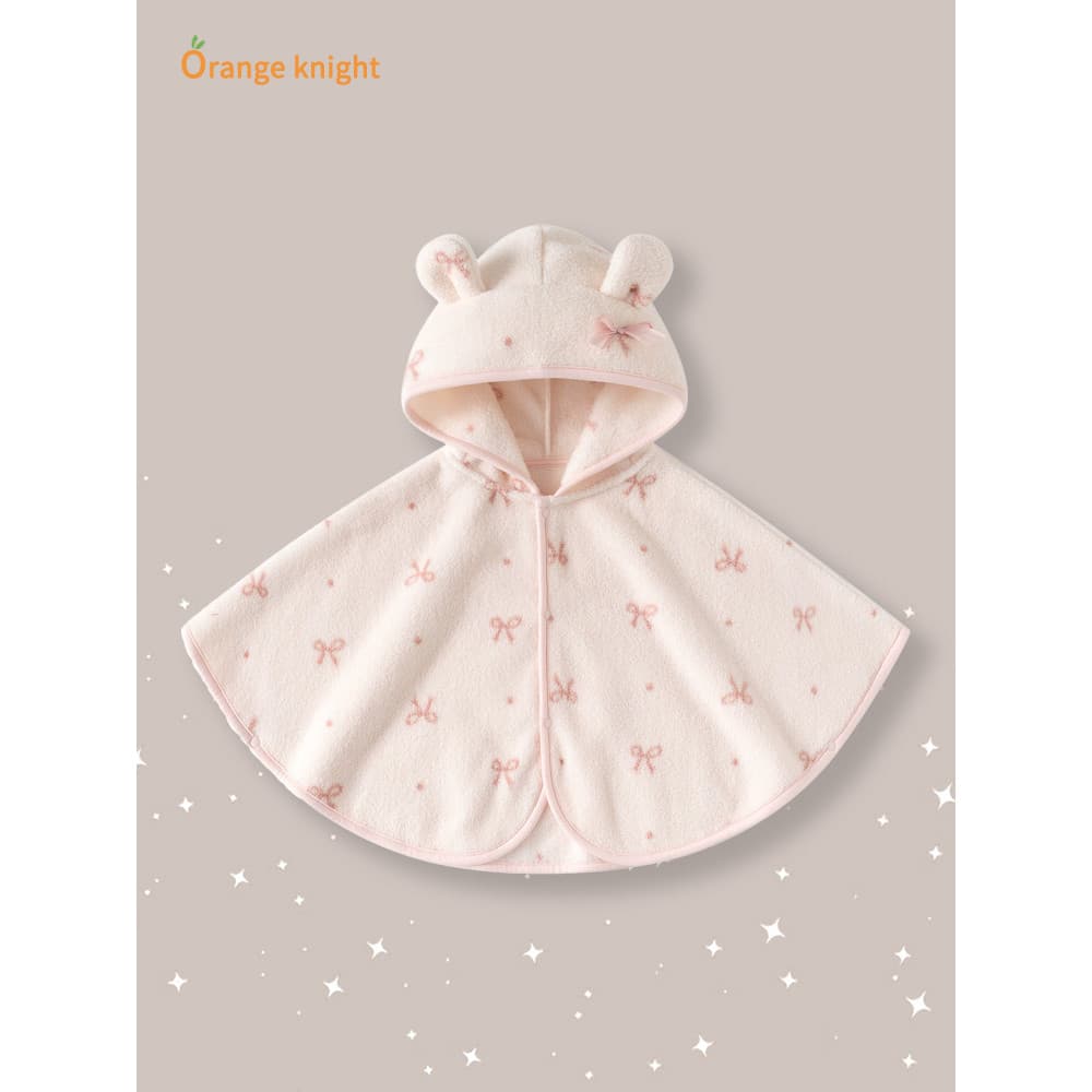 Recém-nascido estilo dos desenhos animados urso de pelúcia roupas de inverno com capuz manto bebê menina Outing roupas m