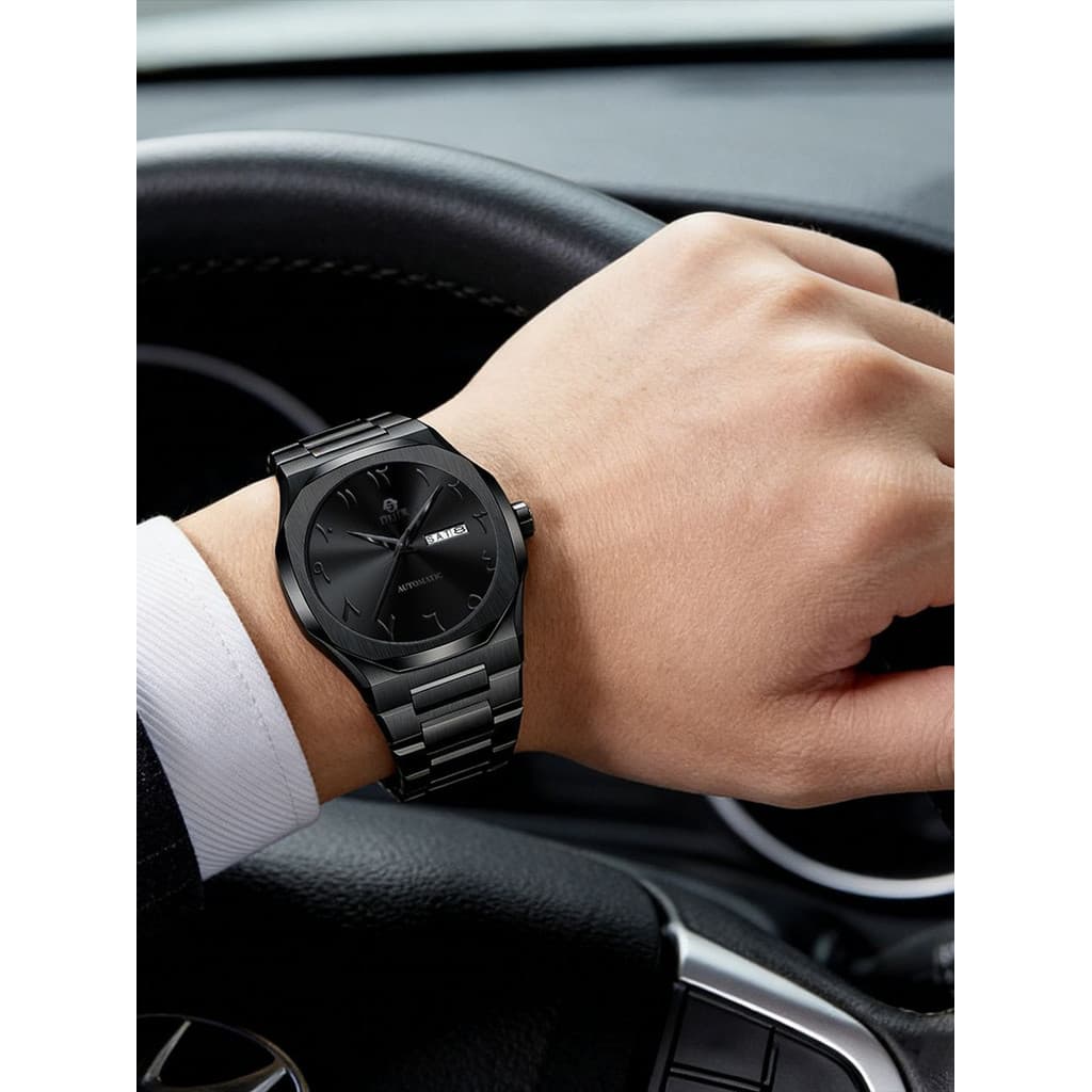 2026 novo estilo estilo mecânico novo estilo nota relógio de quartzo masculino negócios moda aço inoxidável com relógio