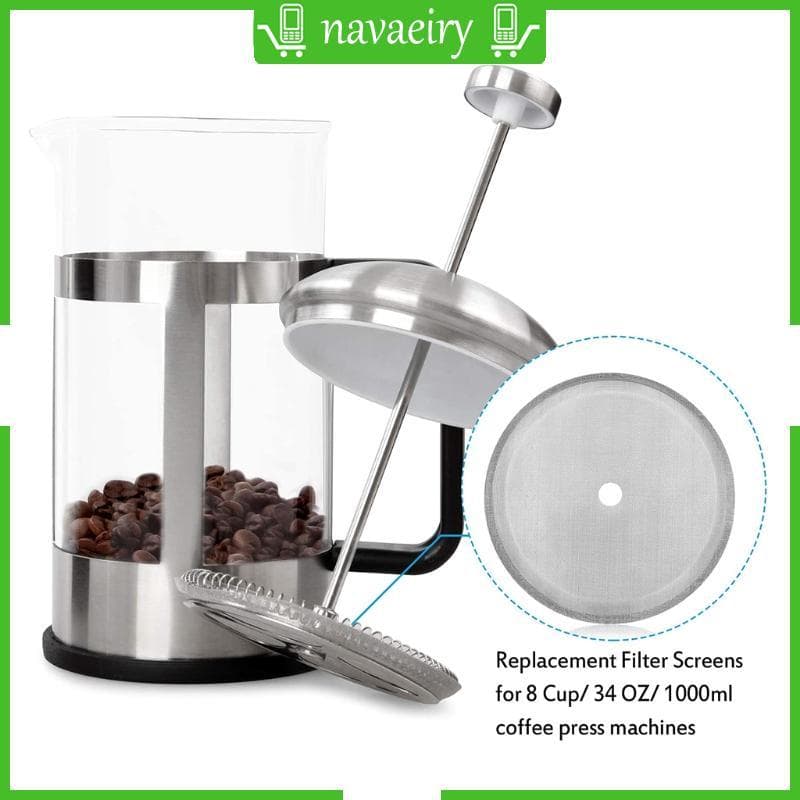 nava 5 Peças Conjunto Substituição Malhas Filtro Prensa Francesa Para Cafeteira Qualidade