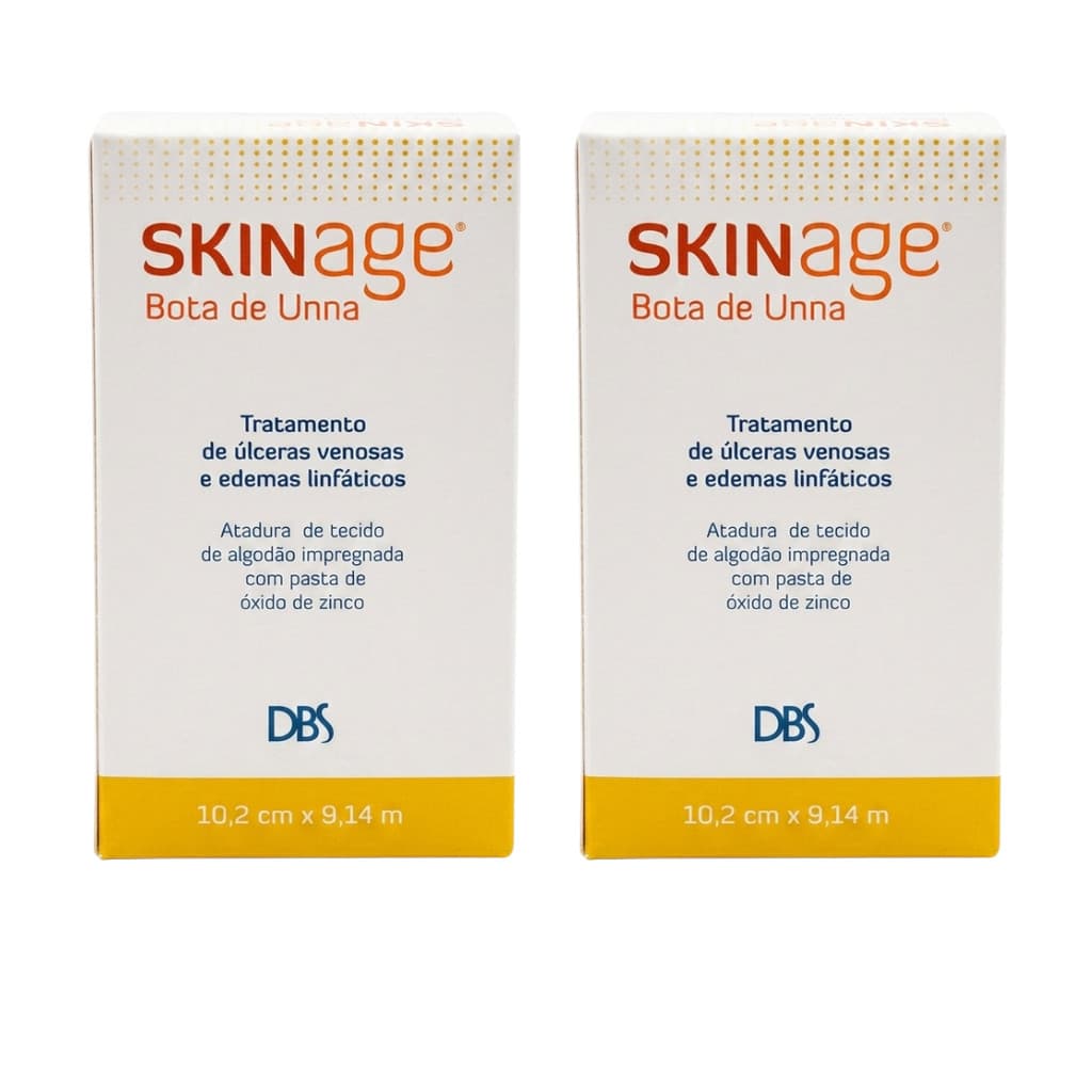 2x Bota de Unna DBS Skinage c/ óxido de zinco 10,2cm x 9,14m