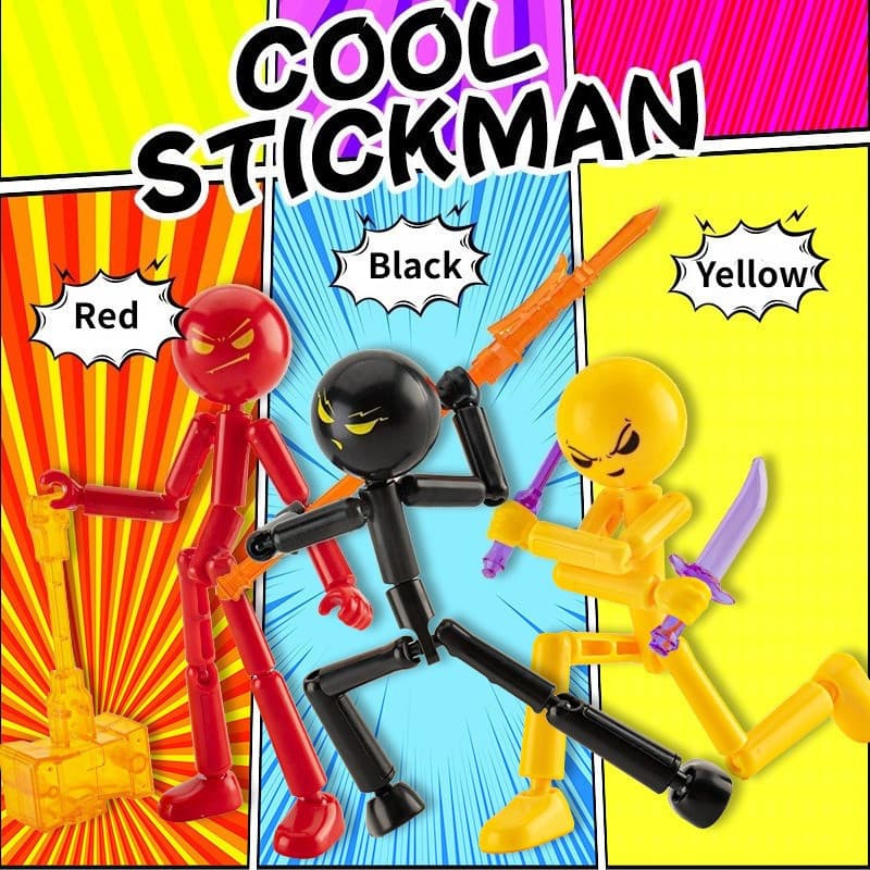 Stickman Fighter Action Figure Cool Figura Móvel Brinquedos Colecionáveis Presente Para Crianças E Fãs Fairybey