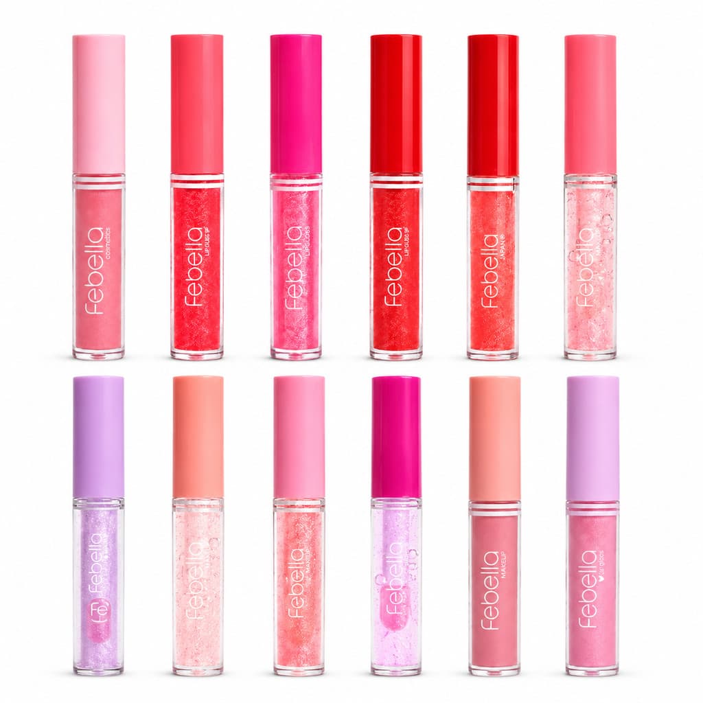 Kit com 12 Lip Gloss Little Princess Brilho Cores Variadas