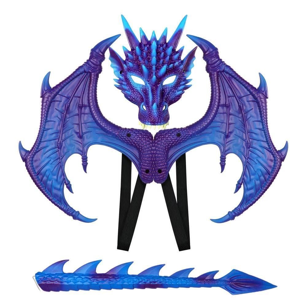 Conjunto De Dragão Ultraleve Para Halloween , Máscara De Cauda De Asa De Fantasia De Anime , Cosplay