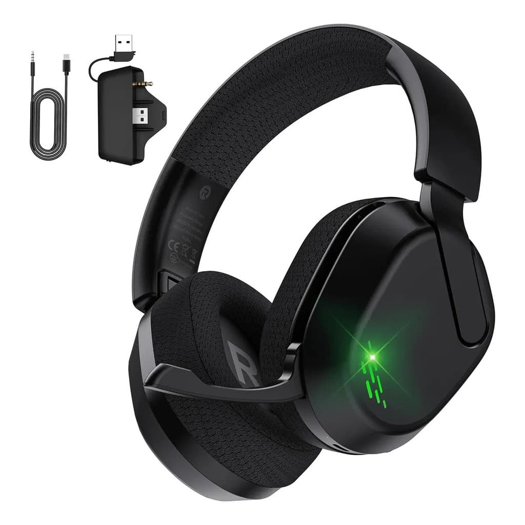 Olafvi® Fones De Ouvido Sem Fio Para Jogos Com Microfone E Cancelamento De Ruído, Bluetooth 5,4 E Usb 2,4 Ghz Para Ps5