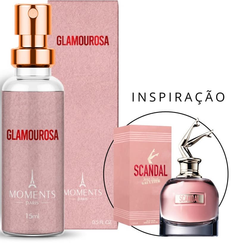 Perfume Importado Contratipo Glamourosa Feminino Eau de Parfum EDP 15ml Moments Paris Bolsa Viagem