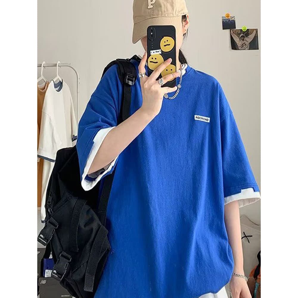 LPLN amarelo camiseta de manga curta masculina verão 2025 novo estilo Street Wear na moda solto All-Match simples bonito