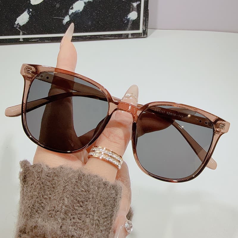 Estilo coreano All-Match grande quadro polarizado óculos de sol feminino High-End condução dedicado Anti-ultravioleta ma