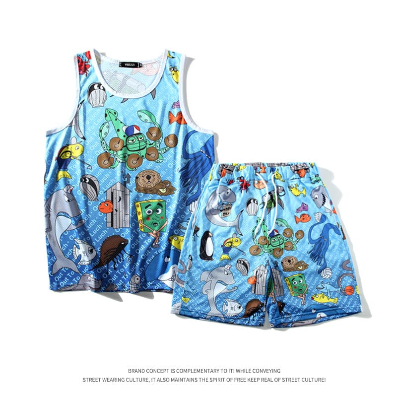 Shorts esportivos colete muscular masculino basquete malha de secagem rápida Fitness correndo lazer treinamento calças d