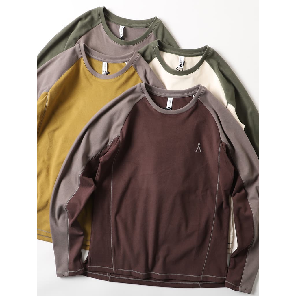 Pele-amigável quente masculino outono inverno dupla face alemão veludo contraste cor manga Raglan camisa de fundo Casual