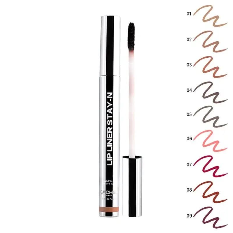 LIP LINER STAY-N - Delineador Labial Peel-Off - Delineador Labial para o Dia e a Noite com Ácido Hialurônico e Vitamina