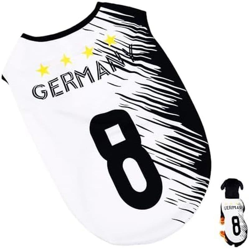 2026 Camisa De Futebol Para Animais De Estimação Bandeira Do País Cães Gatos Respirável Copa Mundo Jogo Roupas De Dia Fa