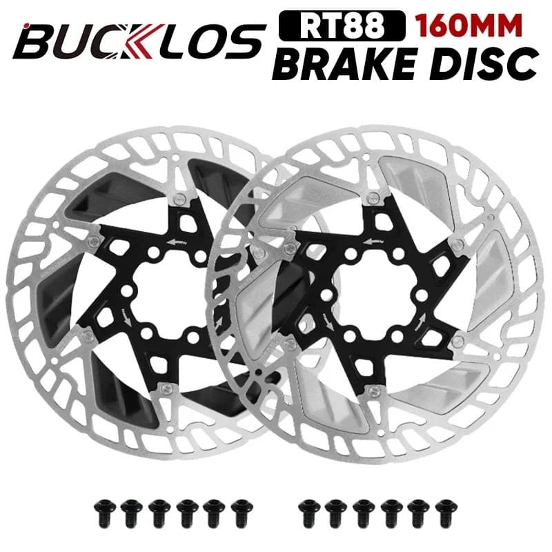 Disco de freio hidráulico BUCKLOS RT88 MTB 160mm para bicicleta de montanha e estrada com sistema de resfriamento