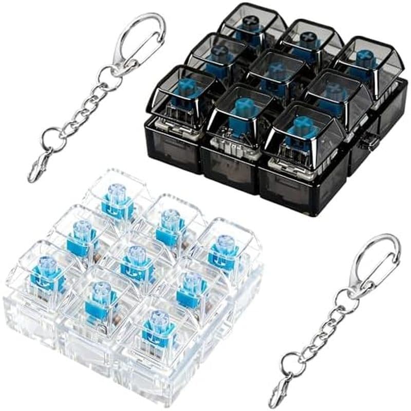 Pacote Com 2 Brinquedos 9 Em 1 Para Teclado , Chaveiro Botão De Descompressão , Clicker De Dedo , Alívio Do Estresse , P