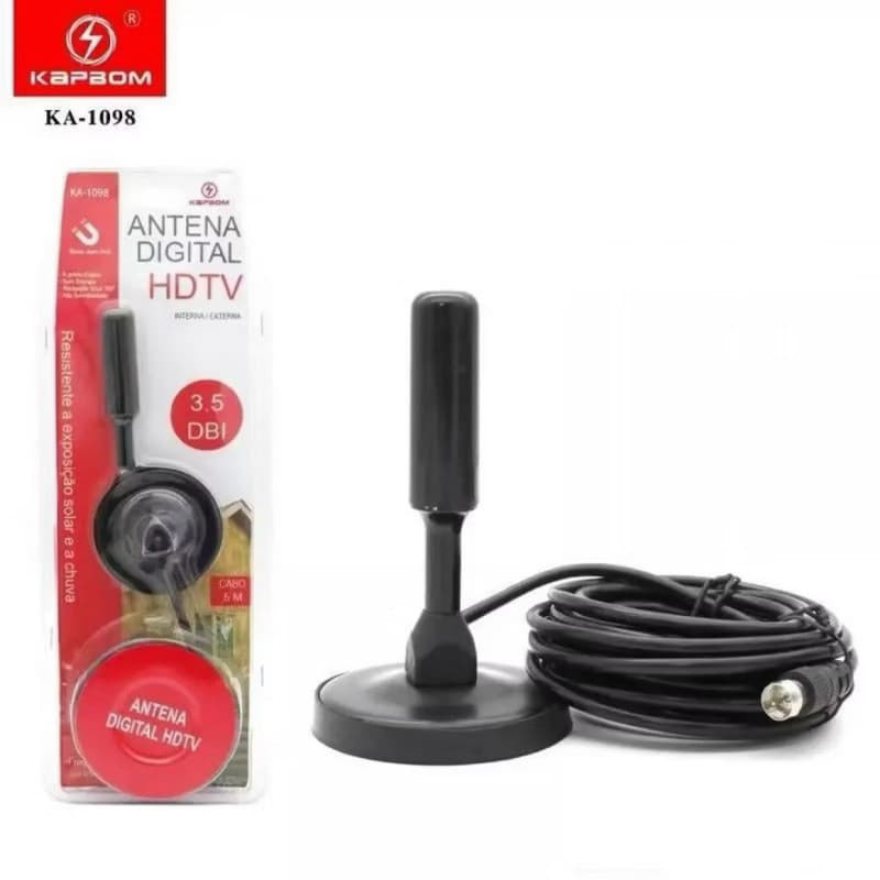 Antena Digital Cabo 5 Metros Hdtv ParaConversor