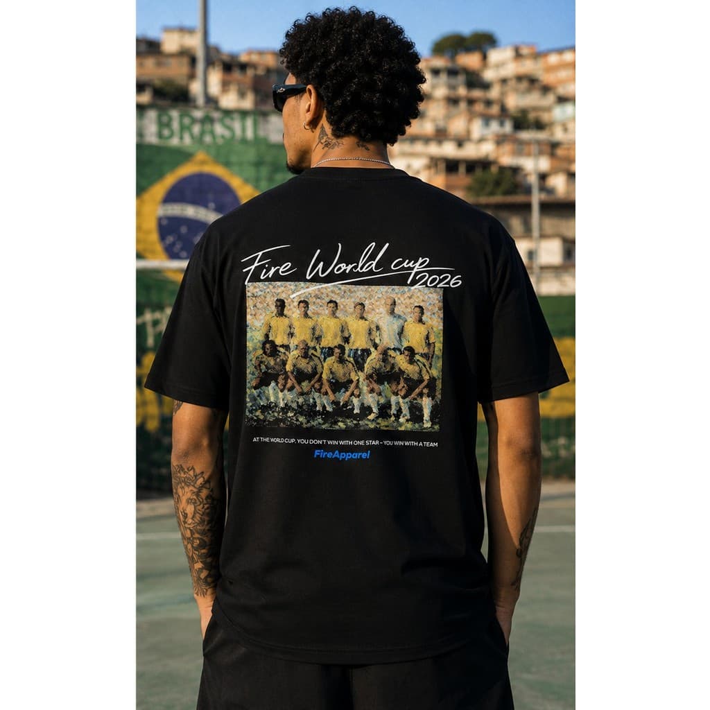 Camiseta Fire Apparel Brasil 2002 Tradicional
