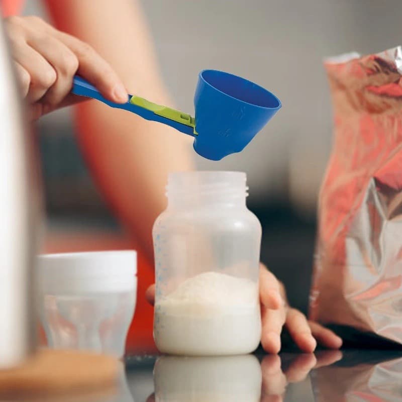 [Estoque pronto] Colher medidora multifuncional Funil Tipo à prova de vazamentos Bico de descarga Criativo Proteína em p
