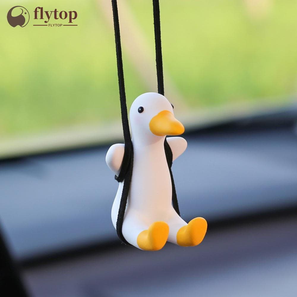 FLYTOP Bonito Acessório Do Carro Balanço Pato Pingente Auto Espelho Retrovisor Ornamentos Presente De Aniversário Decora