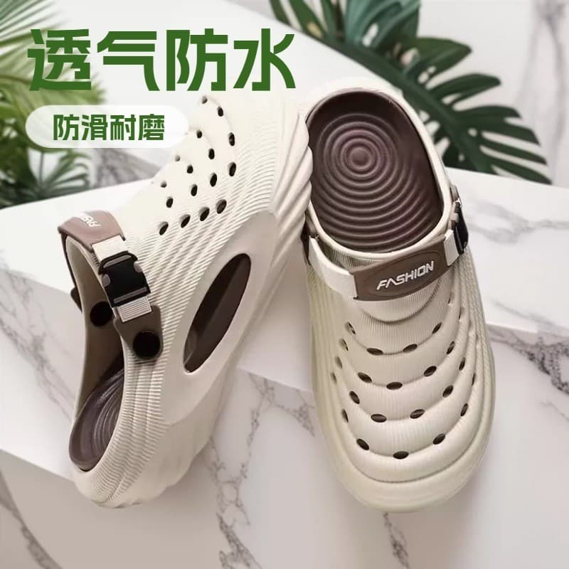 EVA2026 Chinelos Antiderrapantes Casal Desgaste Exterior Sapatos de Sola Grossa Masculino Estilo Preppy de Alta Aparênci
