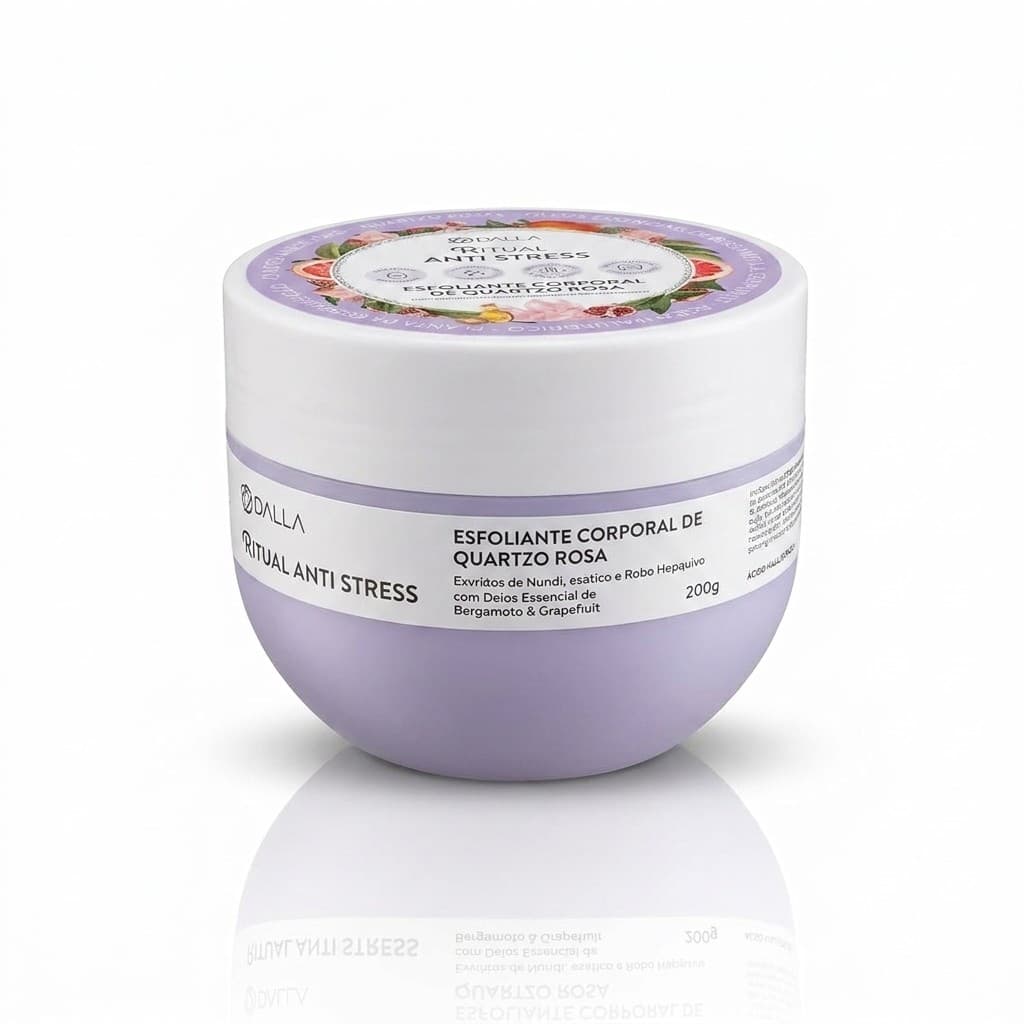Esfoliante Corporal Dalla Quartzo Rosa Anti Stress Oleos Essenciais Banho Hidratante Spa Corpo 200g