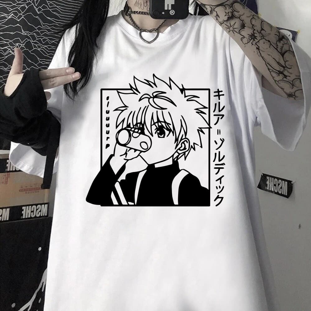 Camiseta camisa Kilua Anime Hunter Unissex