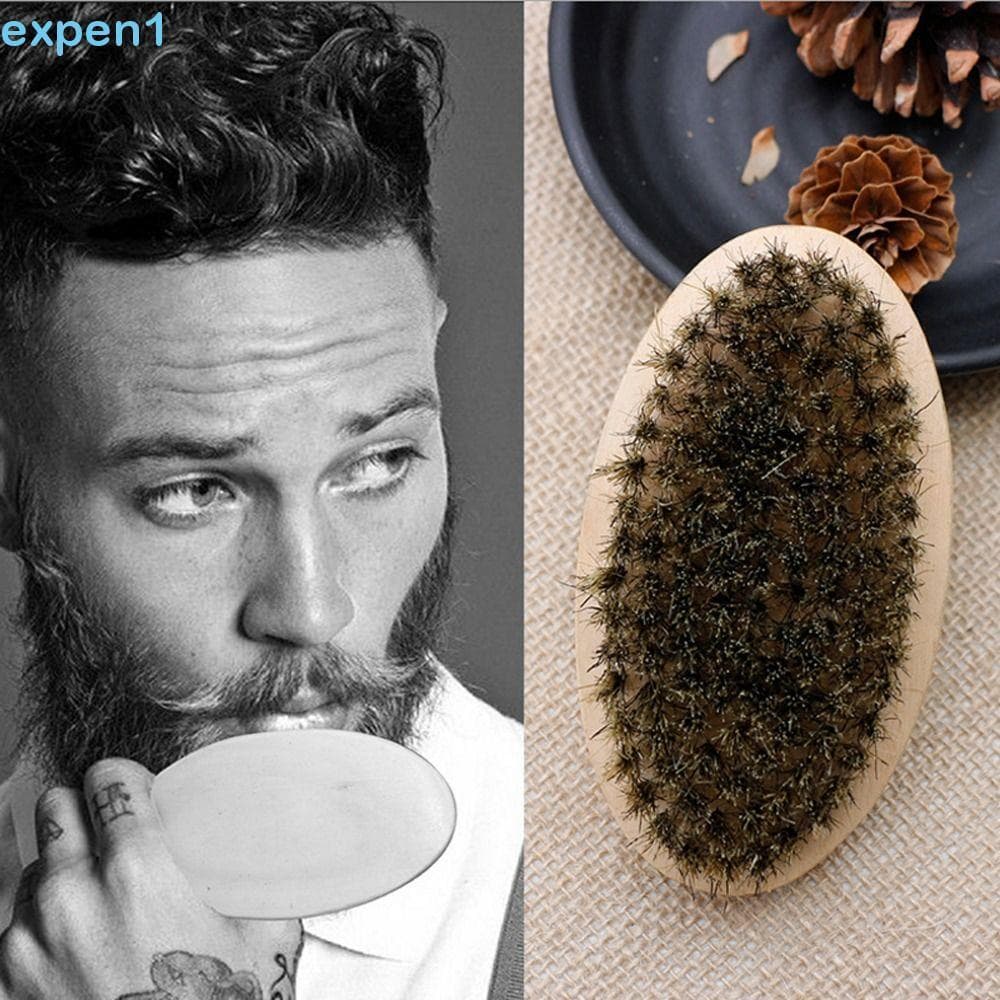 EXPEN 2/3pcs Kit De Pente De Bigode Masculino , Conjunto Profissional De Escova De Barba E , Antiestático