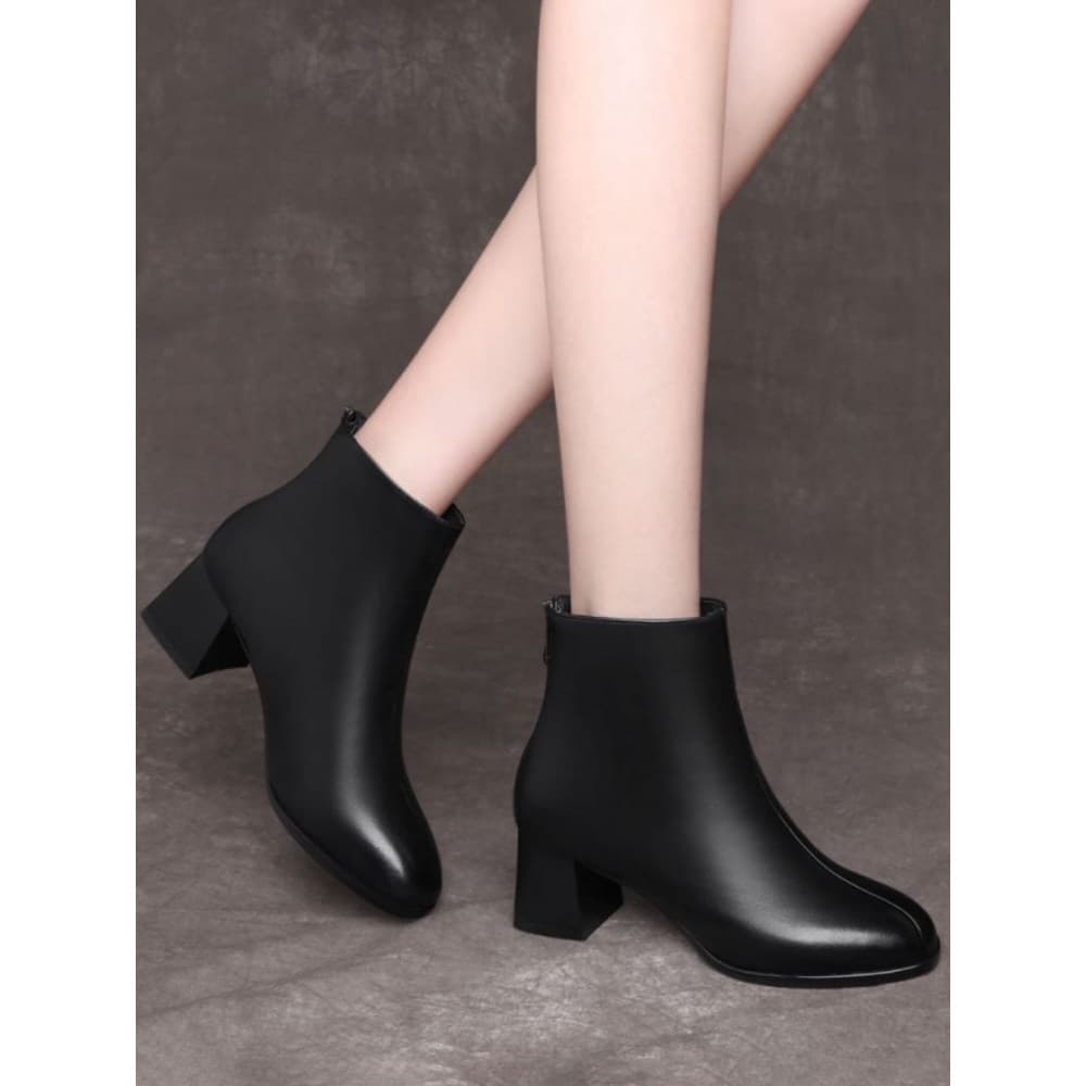 Fugui Bird Full Cowh Couro Genuíno Botas Curtas Sapatos de Couro Feminino 2026 Novo Estilo Sapatos Femininos Outono Inve