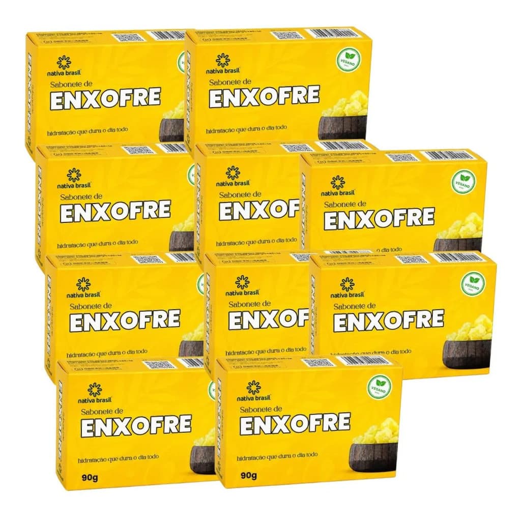 10 Sabonetes De Enxofre Legítimo 100% Natural