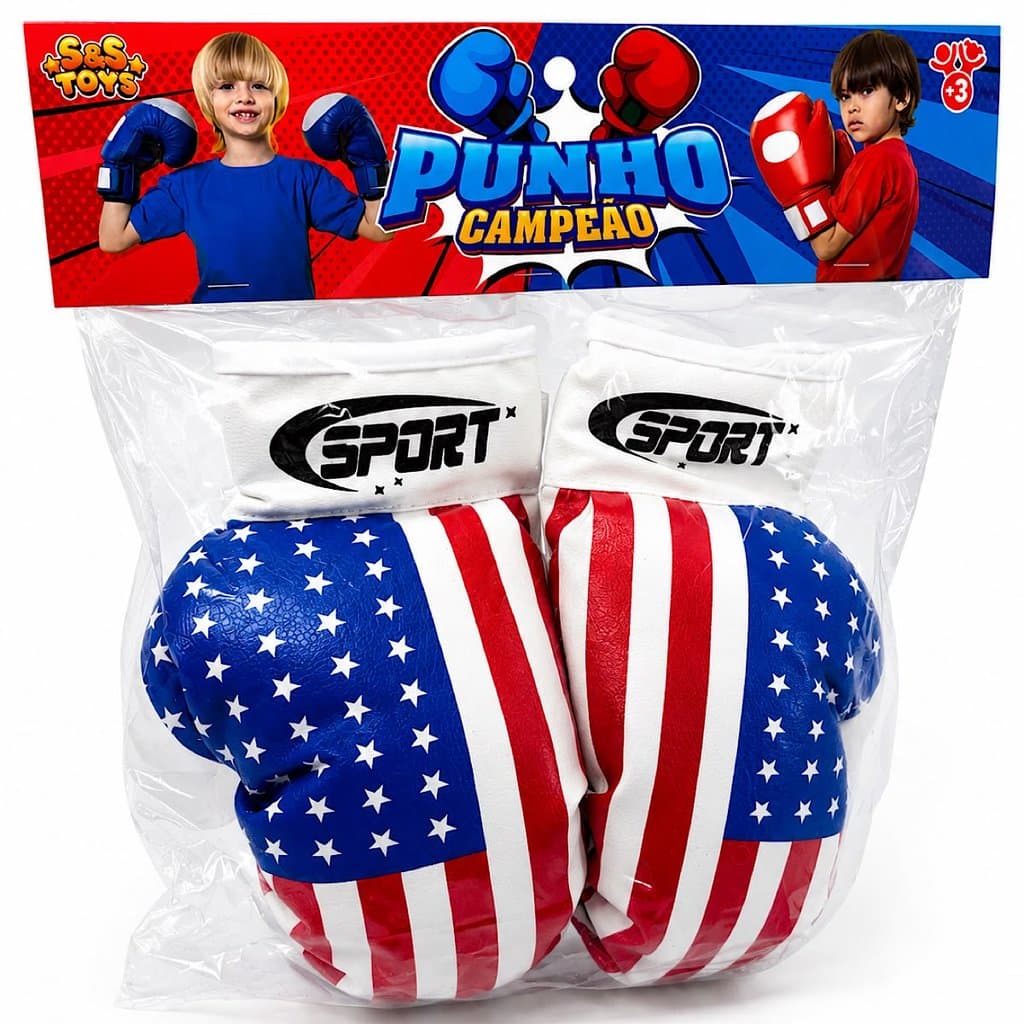 Luvas de Boxe Infantil Brinquedo Esportivas Crianças +3 Anos