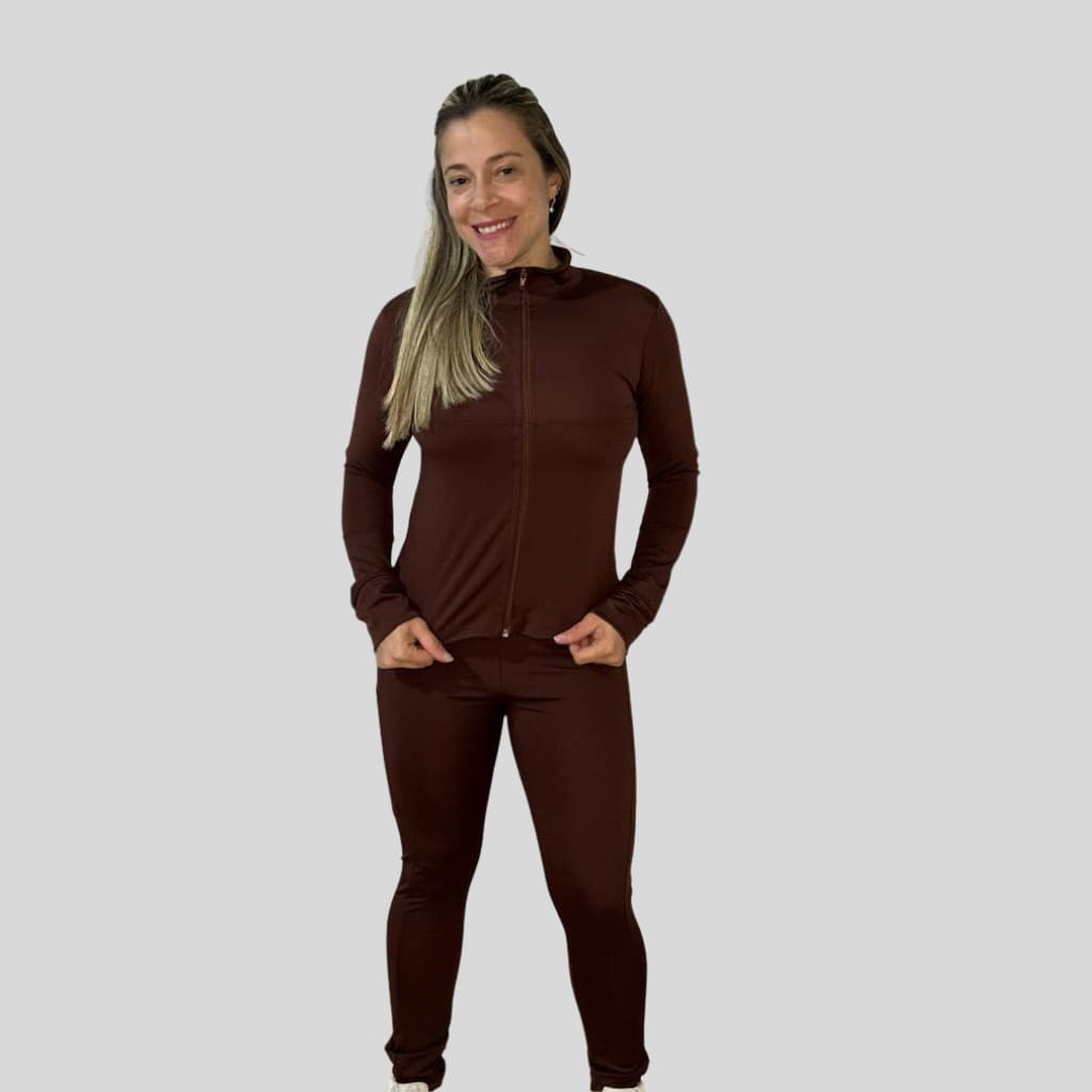CONJUNTO DE CALÇA E BLUSA DE MANGA LONGA SUPLEX PREMIUM
