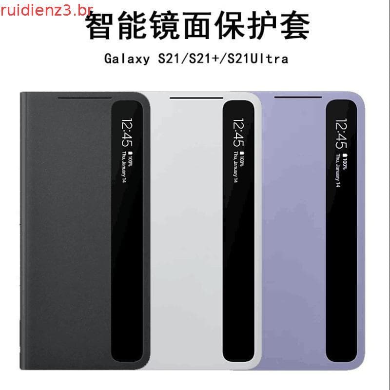 Para Samsung S21 Smart View flip espelho caso para Galaxy S21 plus/S21 ultra 5G telefone levou capa S-View casos EF-ZG9