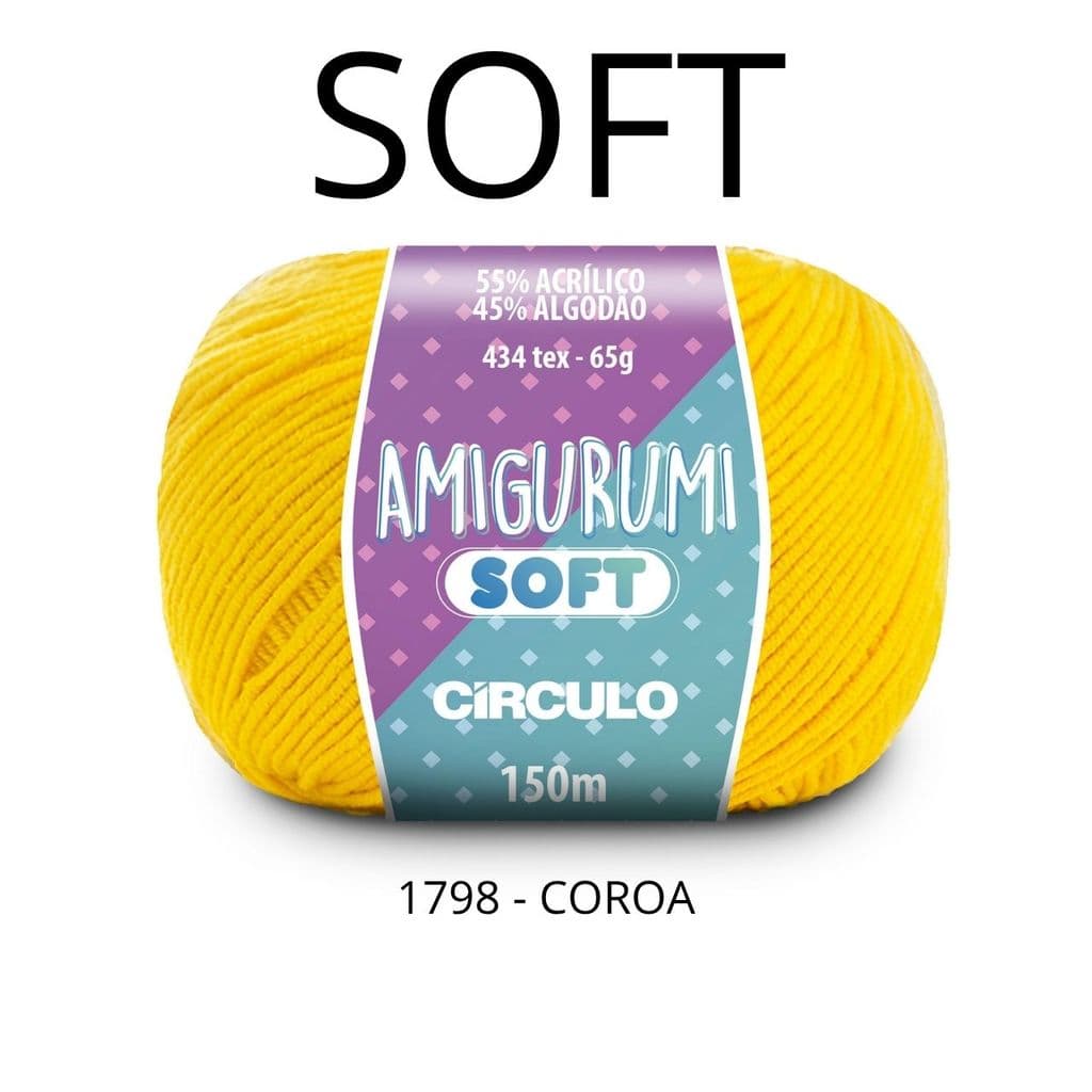 Fio Soft Linha Amigurumi 65g – Cor Coroa 1798