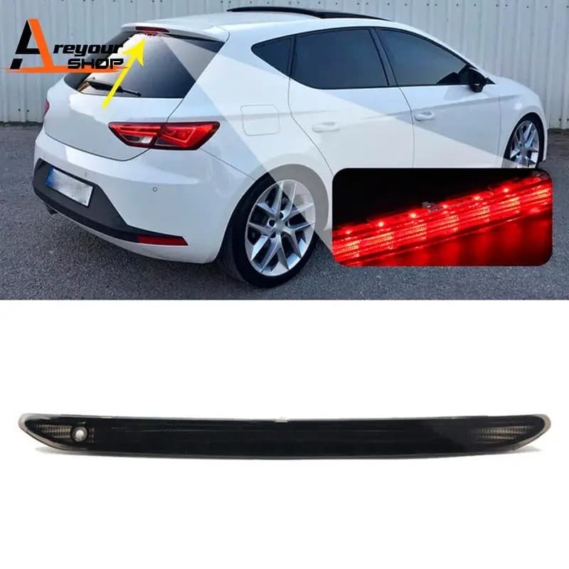 FZ Lente Preta Freio De Alto Nível LED Luz Traseira 3a Parada Para Seat Leon 5F 2011-2016