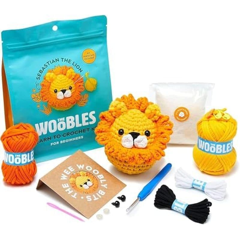 Kit De Crochê The Woobbles Para Iniciantes-Tricô Fácil De Artes E Ofícios & amp ; Animais Como Visto No Tanque De Tubarã
