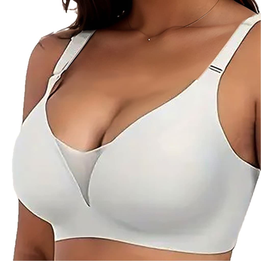 Sutiã modelador sem costura e sem aro para tamanhos grandes, com ajuste lateral, suporte para as axilas e roupa íntima d