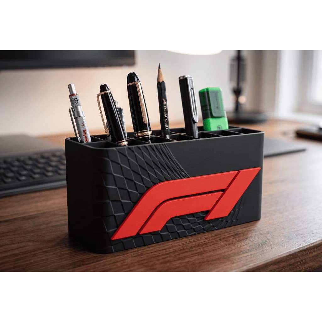 Organizador De Mesa F1 Porta Canetas E Lápis Fórmula 1 Luxo - 3D