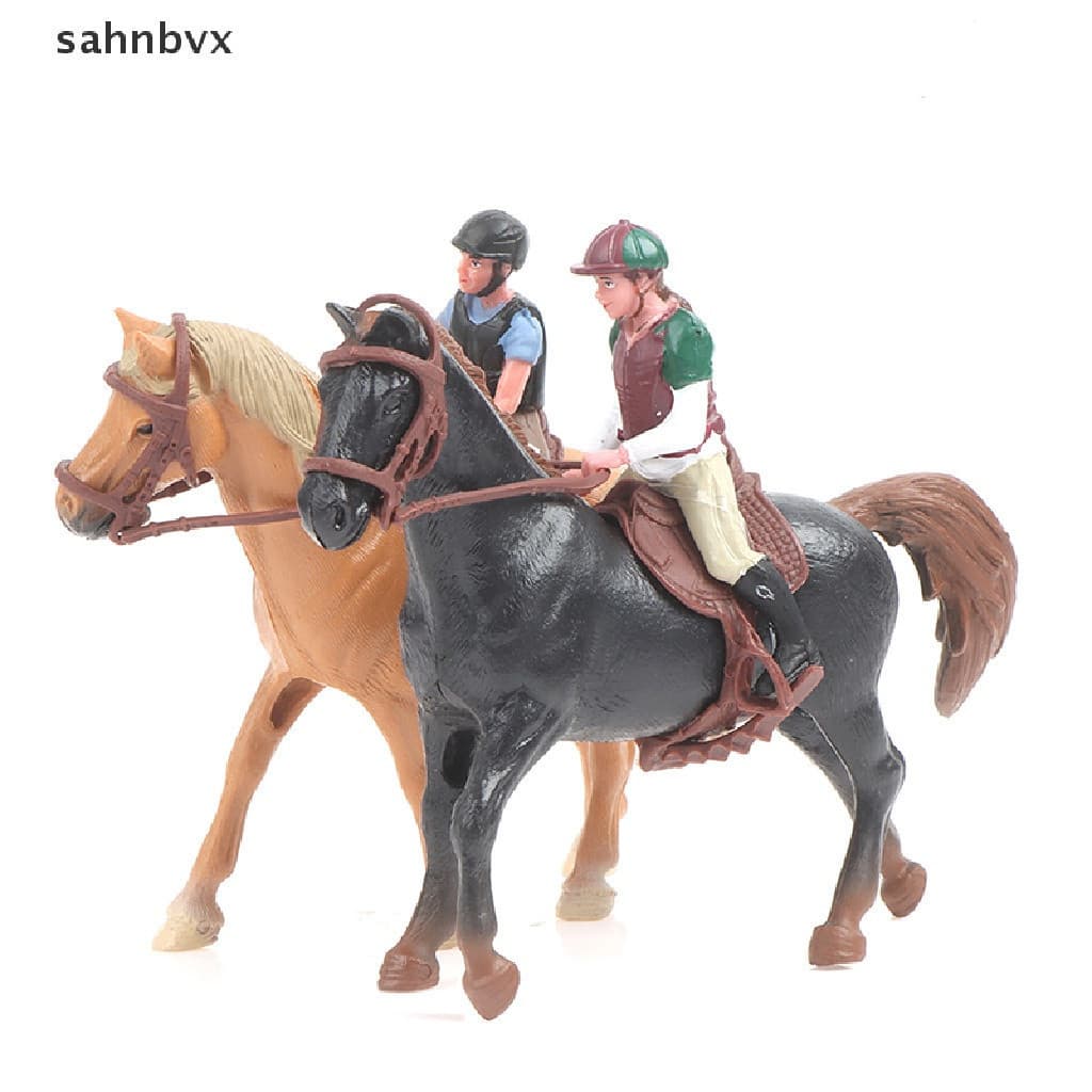 SABVX Simulação Mini Animais Modelos De Corrida De Cavalo Figuras De Ação Modelo Brinquedos Educativos