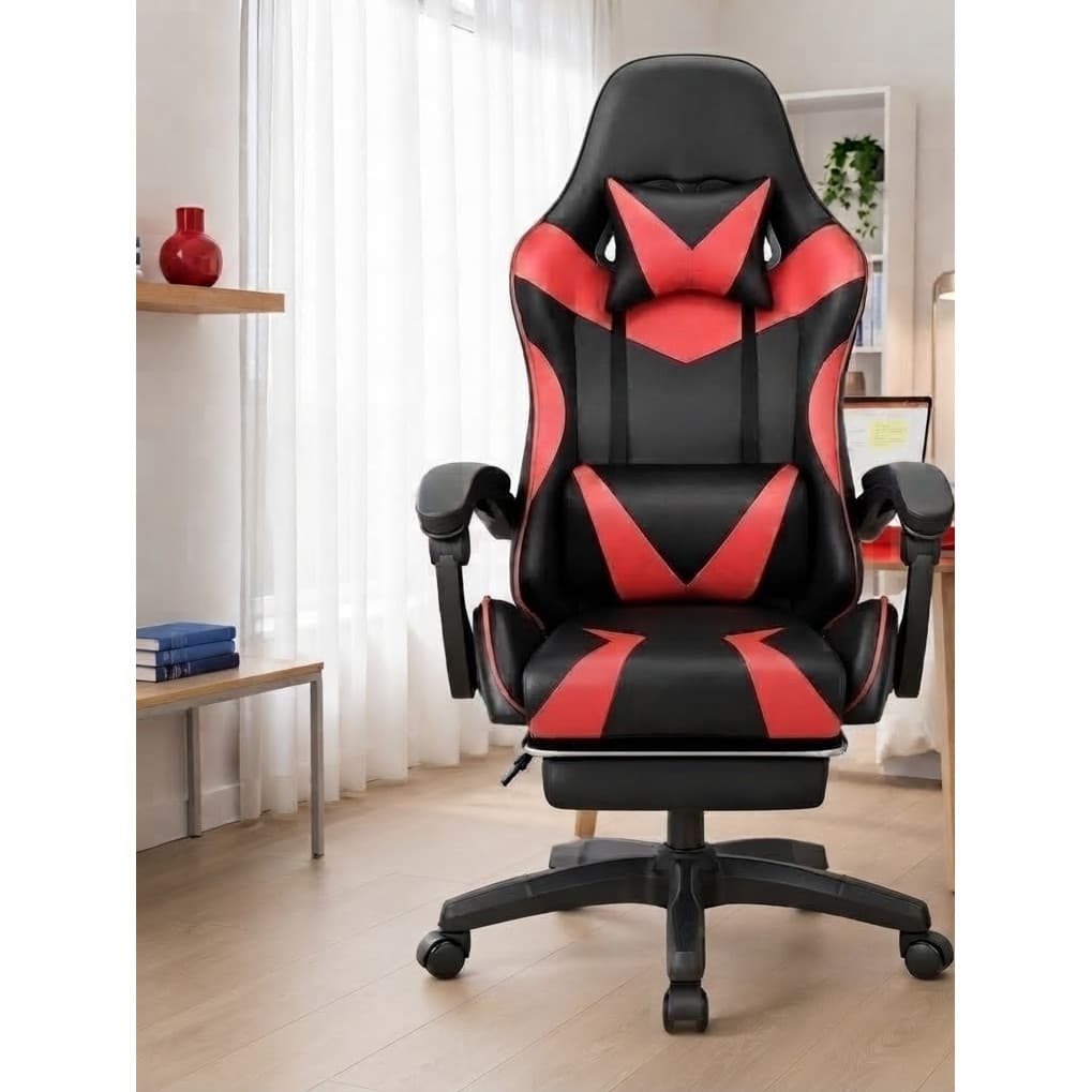 Cadeira Escritório Estudo Gamer Jogos Trabalho Confortável Apoio Braço acolchoado Couro Macio