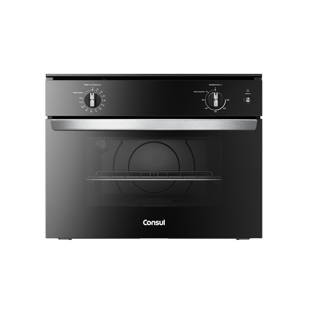 Forno de Embutir Elétrico 47 Litros Consul Preto com Timer e Função Gratinar - COB47BE