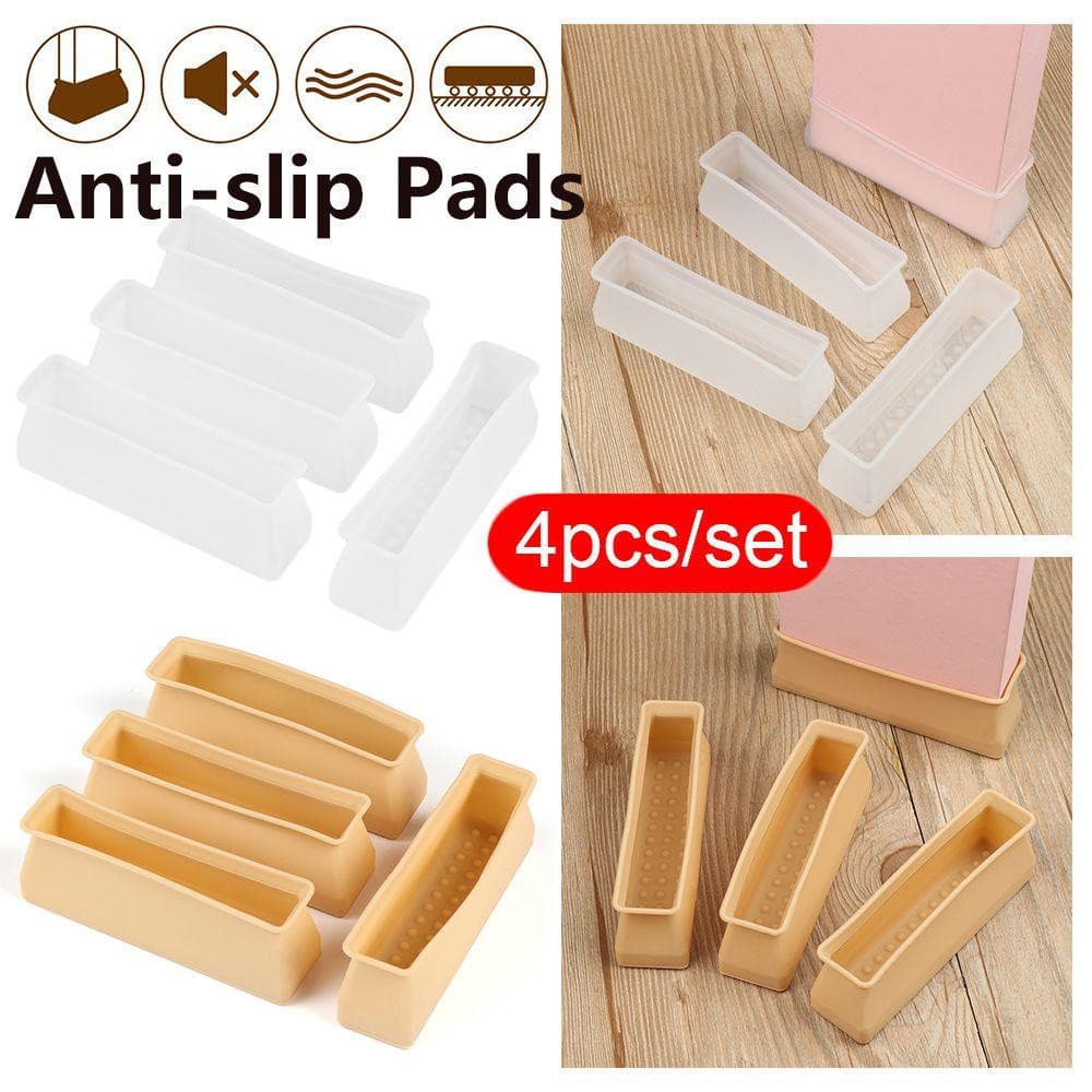 JANEGOODSVI 4 Peças Tampas Para Pernas De Cadeira Protetor De Piso Durável Sofá Cama Resistente Ao Desgaste Capas Pés De