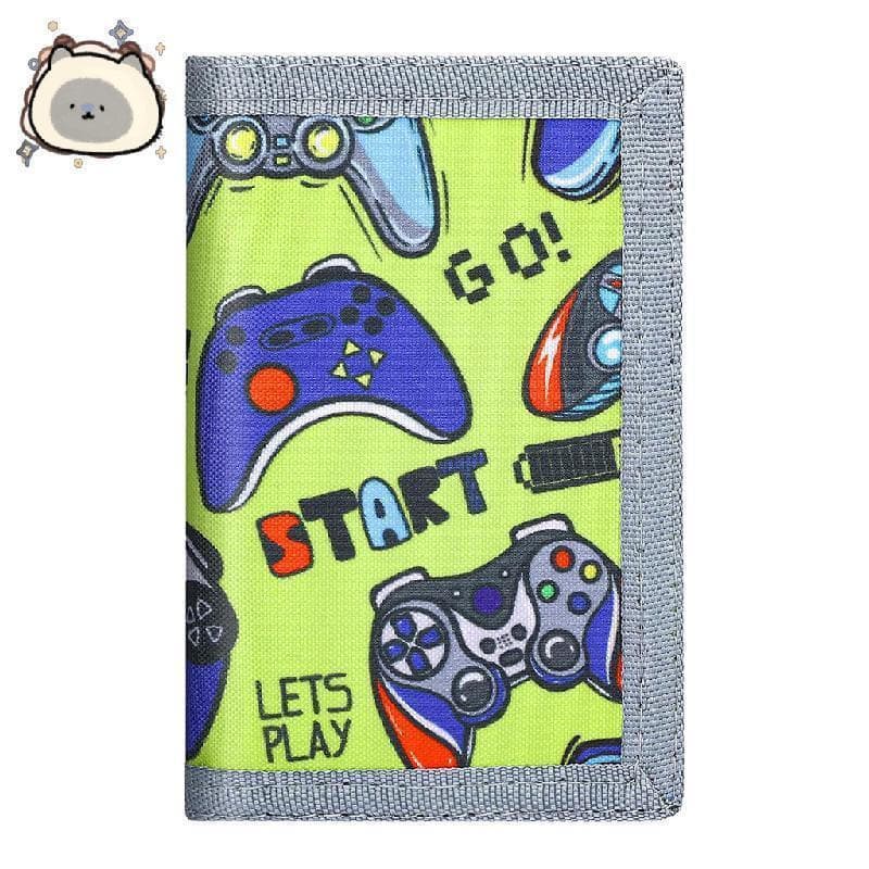 Carteira Legal Para Adolescentes , Meninos E Meninas Com Bolso Moedas Zíper Slot Cartão , Lona Tripla , Design Fofo Ao A