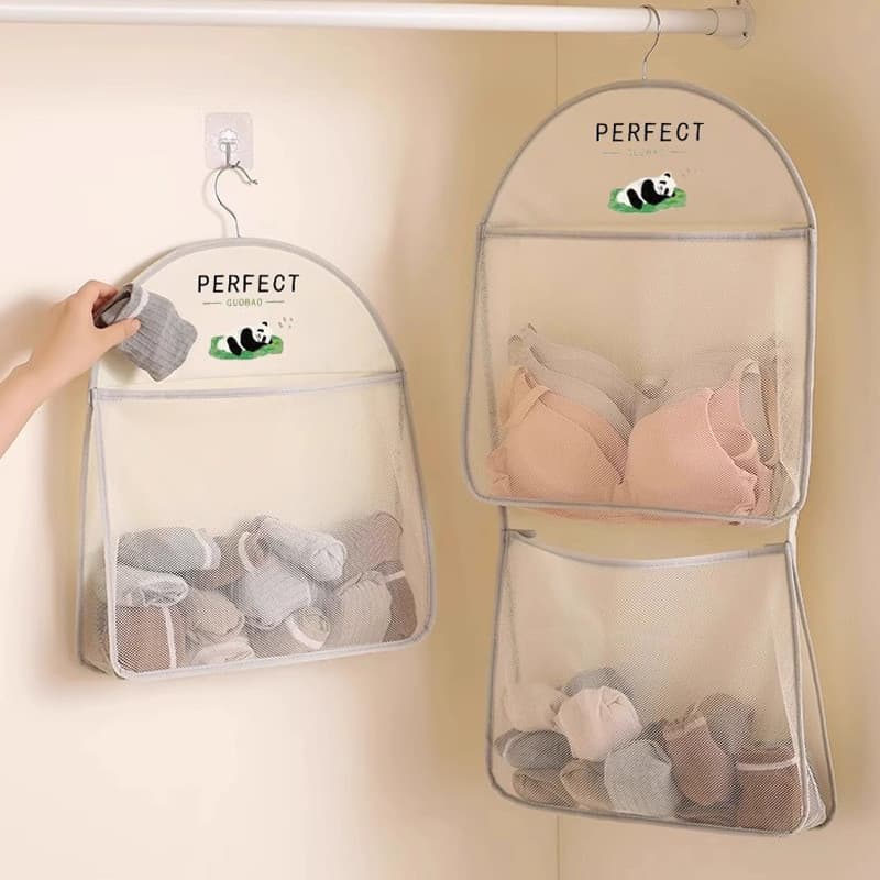 Atrás da porta saco de armazenamento pendurado saco de armazenamento roupa interior organizador saco de armazenamento Ne